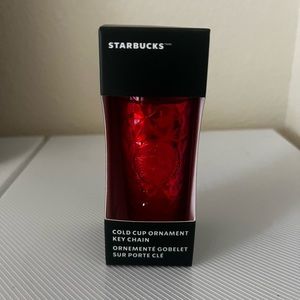 NWT Starbucks Cold Cup Ornament Keychain 2023